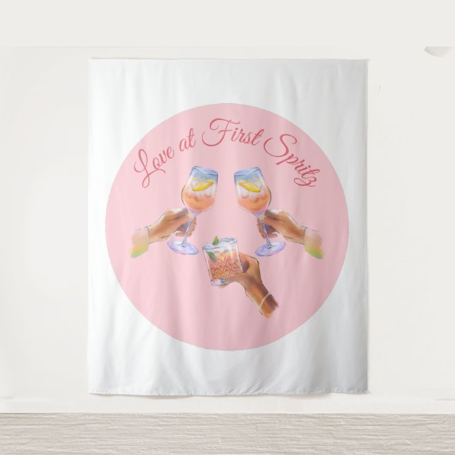 The Spritz Squad | Aperol Bachelorette Party Theme Tapestry (Front)