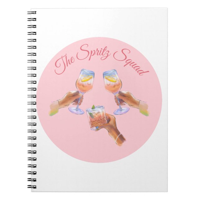 The Spritz Squad | Bachelorette Party Bridal Squad Notebook (Front)
