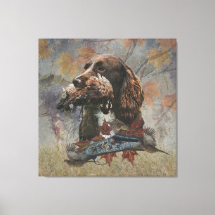 The Sprocker Spaniel , Gun dog art      Canvas Print