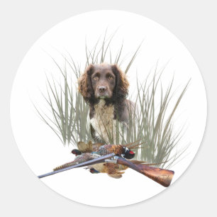 The Sprocker Spaniel , Gun dog art Classic Round Sticker