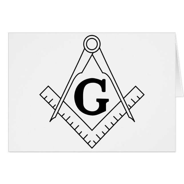 The Square and Compasses Freemasonry Symbol (Front Horizontal)