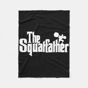 The Squat Father Shirt For Men Gym Lover Squatfath Fleece Blanket