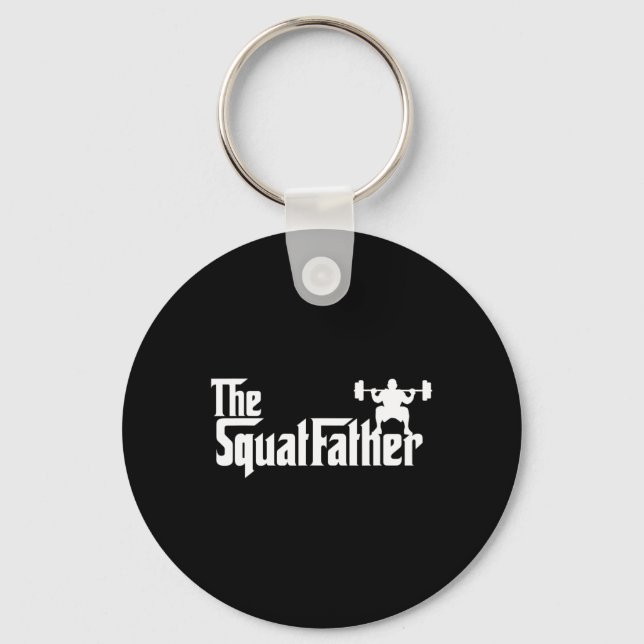 The Squat Father Workout Bodybuilder Bodybuilding  Key Ring (Front)