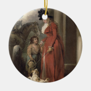 The Squire's Door, c.1790 (oil on canvas) Ceramic Tree Decoration