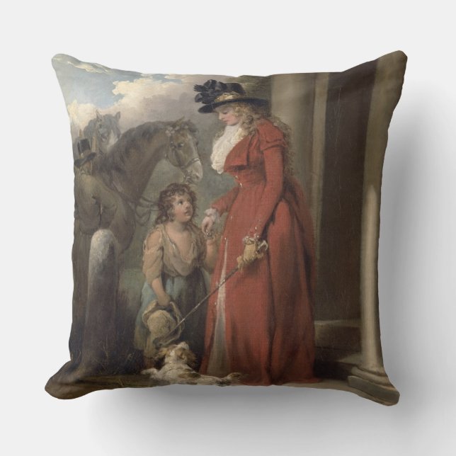 The Squire's Door, c.1790 (oil on canvas) Cushion (Front)