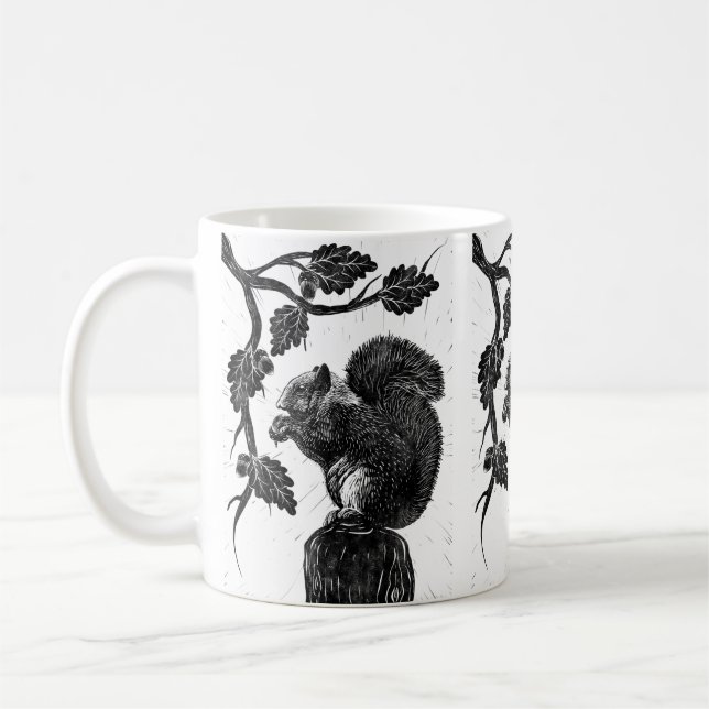 The squirrel and the acorn coffee mug (Left)