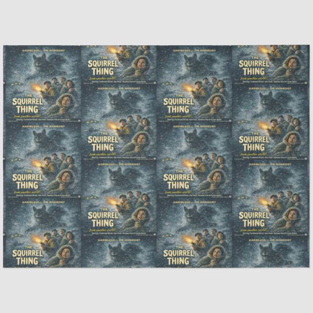 The Squirrel Thing Movie Parody Tissue Paper (Front)