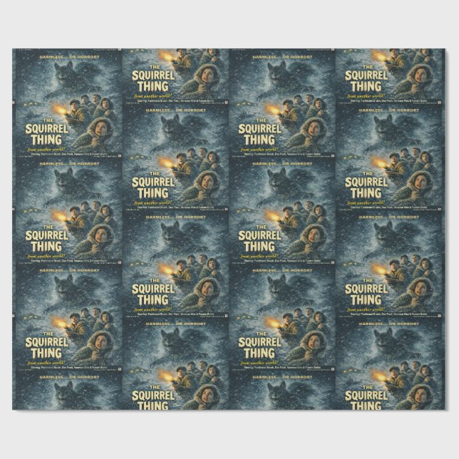The Squirrel Thing Movie Parody Wrapping Paper (Flat)