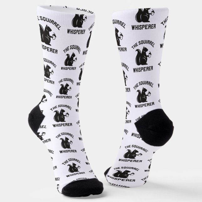 The Squirrel Whisperer | Squirrel Lover Socks (Angled)