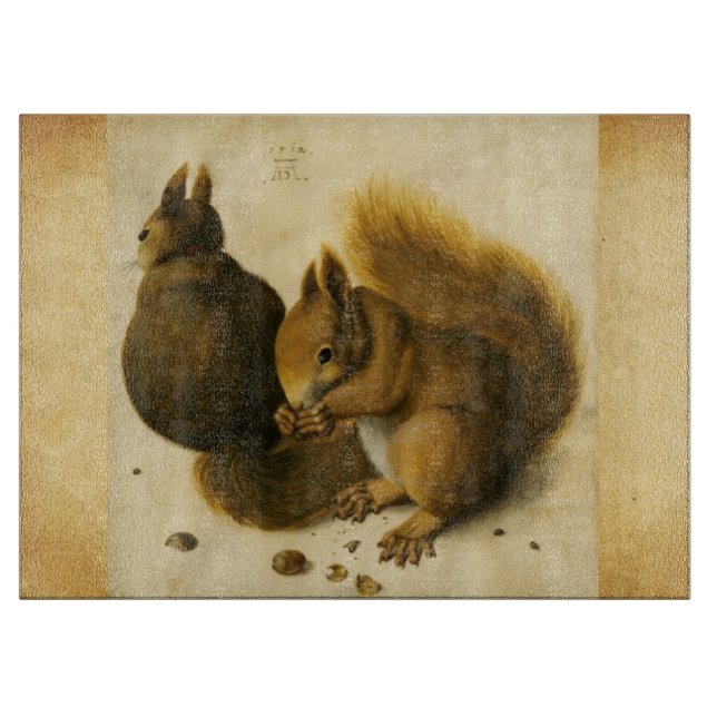 THE SQUIRREL WITH NUTS Albrecht Durer Parchment Cutting Board (Front)