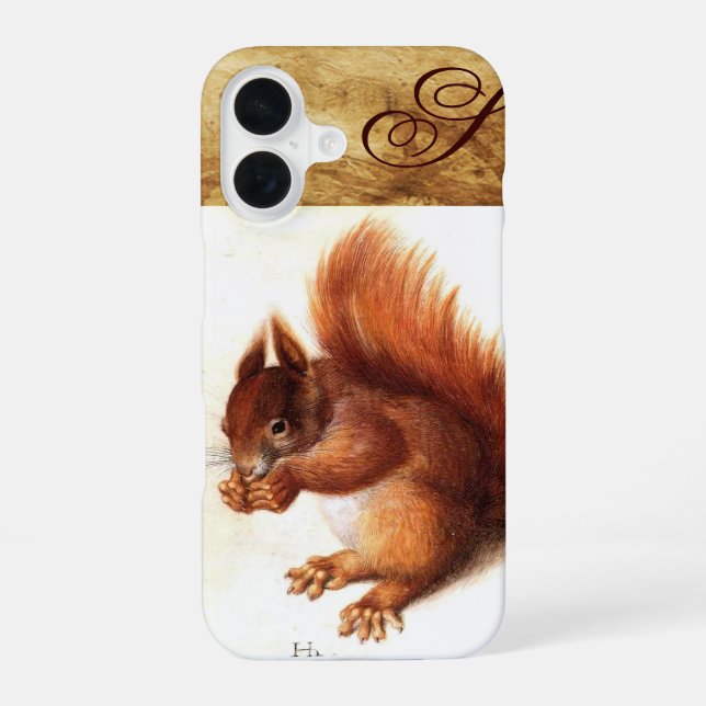 THE SQUIRREL WITH NUTS MONOGRAM iPhone 16 CASE (Back)