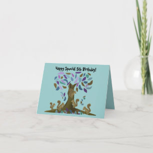 The Squirrel's Treehouse Birthday Card