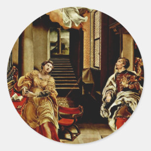 The St. Cecilia And St. Valerian By Orsi Lelio (Be Classic Round Sticker