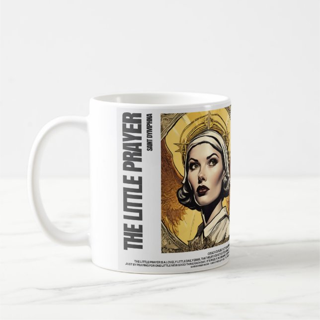 The St. Dymphna Little Prayer Coffee Mug (Left)
