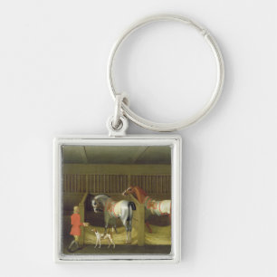 The Stables and Two Famous Running Horses belongin Key Ring
