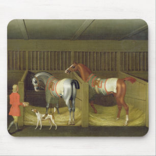 The Stables and Two Famous Running Horses belongin Mouse Pad