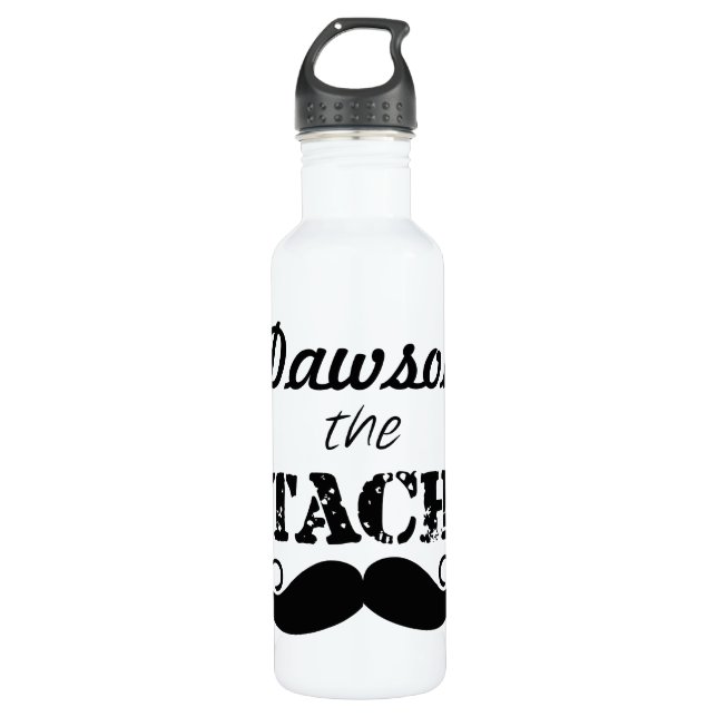 The Stache Moustache Pattern 710 Ml Water Bottle (Front)
