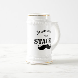 The Stache Moustache Pattern Beer Stein