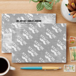 The Stache Moustache Pattern Envelope