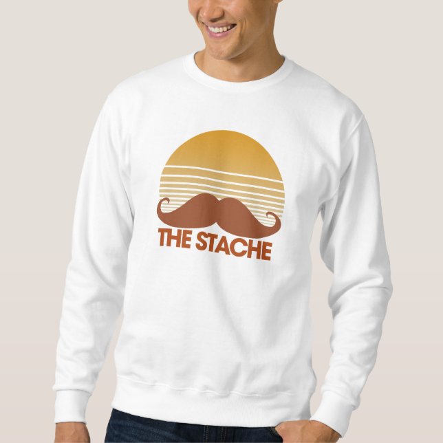 The Stache Retro Design Sweatshirt (Front)