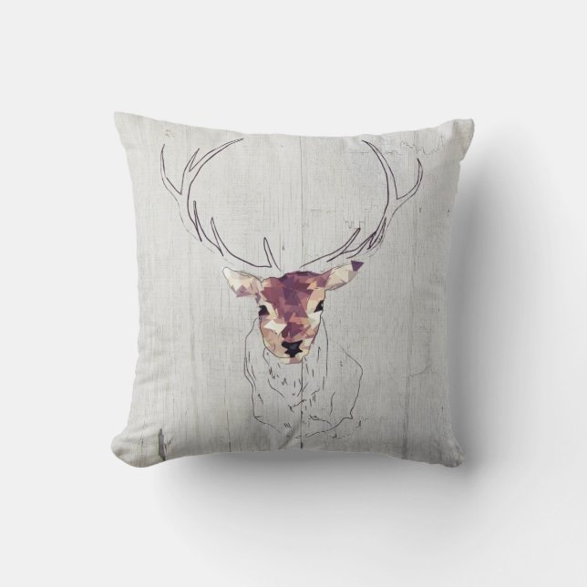 THE STAG Throw Pillow (Front)