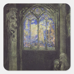 The Stained Glass Window, 1904 Square Sticker