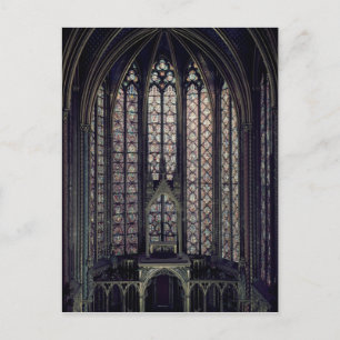 The stained glass window postcard