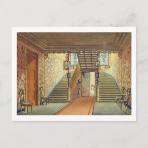 The Staircase, from Views of the Royal Pavilion, B Postcard