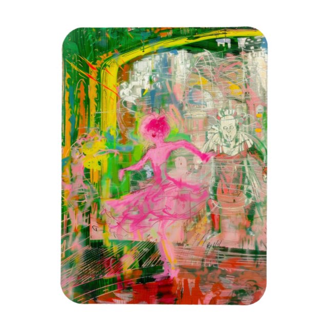 The Stalker - Neon Ballet Chaos  Magnet (Vertical)