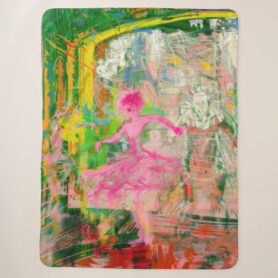 The Stalker - Neon Ballet Chaos Sherpa Blanket