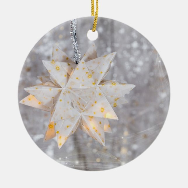 "THE" STAR AT CHRISTMAS CERAMIC ORNAMENT (Front)