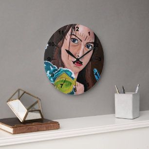 The Star-Crossed Lover Painting by Alfred Fox Large Clock