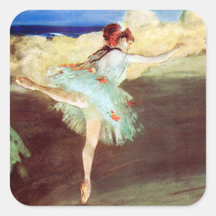 The Star: Dancer on Point by Degas Square Sticker