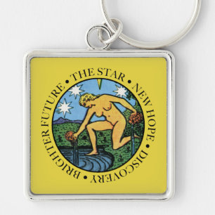 The Star Keychain with Text