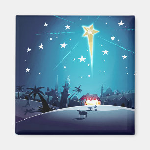 The Star of Bethlehem.  Christmas Gift Magnets