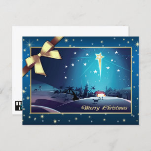 The Star of Bethlehem.  Christmas  Holiday Postcard