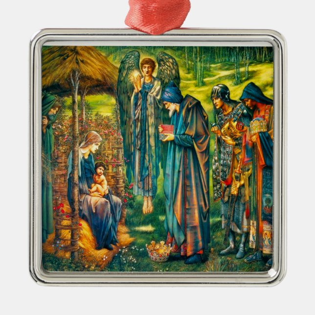 The Star of Bethlehem Premium Square Ornament (Front)
