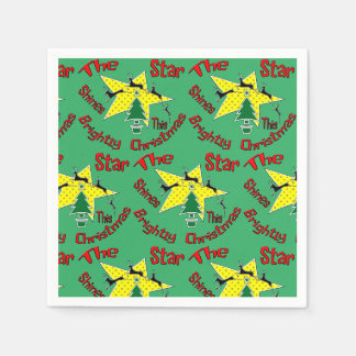 The star shines brightly this Christmas Napkin