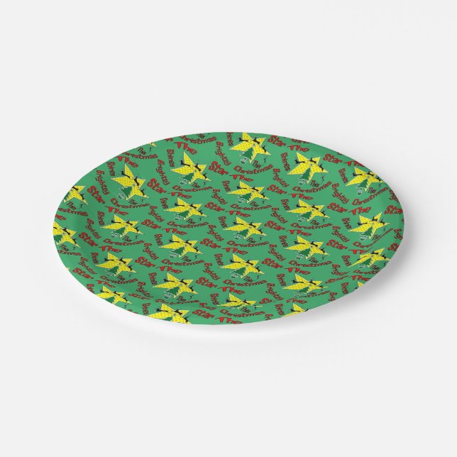 The star shines brightly this Christmas   Paper Plate (Angled)