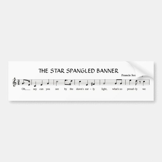 The Star Spangled Banner Bumper Sticker (Front)