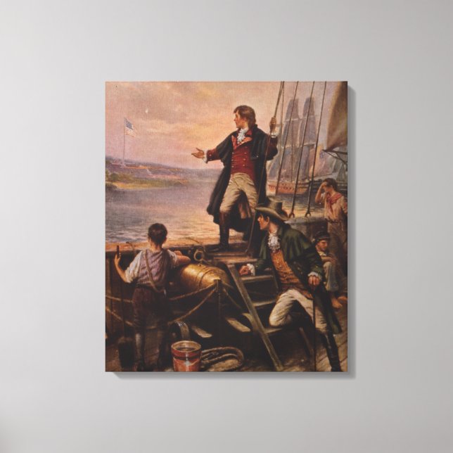 The Star Spangled Banner Light Edward Percy Moran Canvas Print (Front)