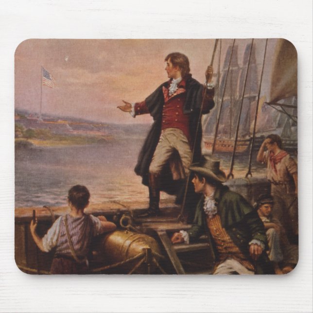 The Star Spangled Banner Light Edward Percy Moran Mouse Pad (Front)