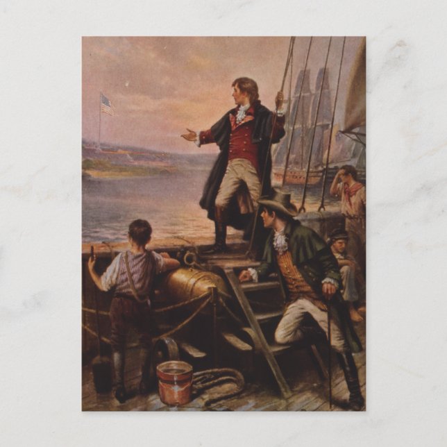 The Star Spangled Banner Light Edward Percy Moran Postcard (Front)
