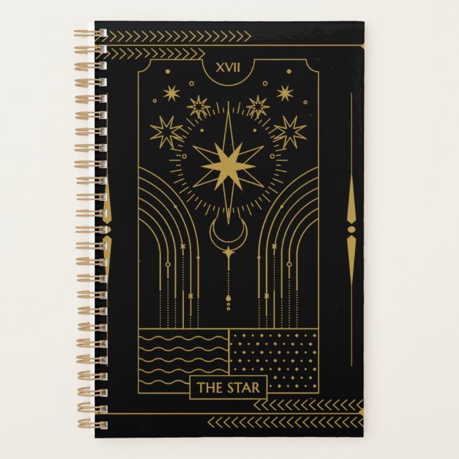 The Star tarot card art, Celestial Planner (Front)