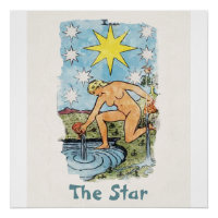 The Star Tarot Card Watercolor Painting