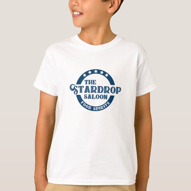 The Stardrop Saloon Pub Logo  Stardew Valley  Navy T-Shirt (Front)