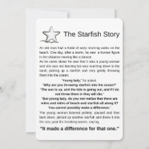 The Starfish Story. Starfish Poem.