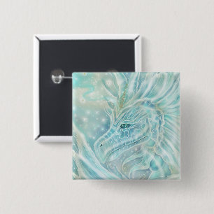 The "Starlight" Dragon fantasy by Renee Lavoie 15 Cm Square Badge