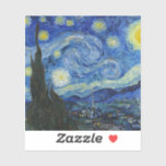 The Starry Night, 1889 by Vincent van Gogh<br><div class="desc">The Starry Night,  1889 by Vincent van Gogh. It depicts the view from the east-facing window of his asylum room at Saint-Rémy-de-Provence,  just before sunrise,  with the addition of an imaginary village.</div>