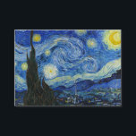 The Starry Night, 1889 by Vincent van Gogh Business Card<br><div class="desc">The Starry Night,  1889 by Vincent van Gogh. It depicts the view from the east-facing window of his asylum room at Saint-Rémy-de-Provence,  just before sunrise,  with the addition of an imaginary village.</div>